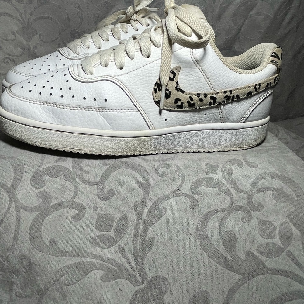 Nike Court Vision Low Leopard Swoosh
